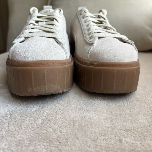 Puma Mayze Alpine Snow Cream Brushed Suede Platform Sneaker Women 8.5 Athleisure - Picture 10 of 15